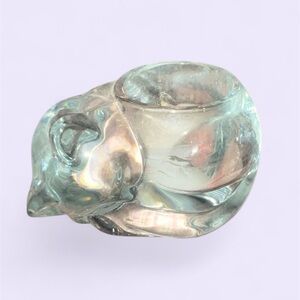 Glass Cat Figurine